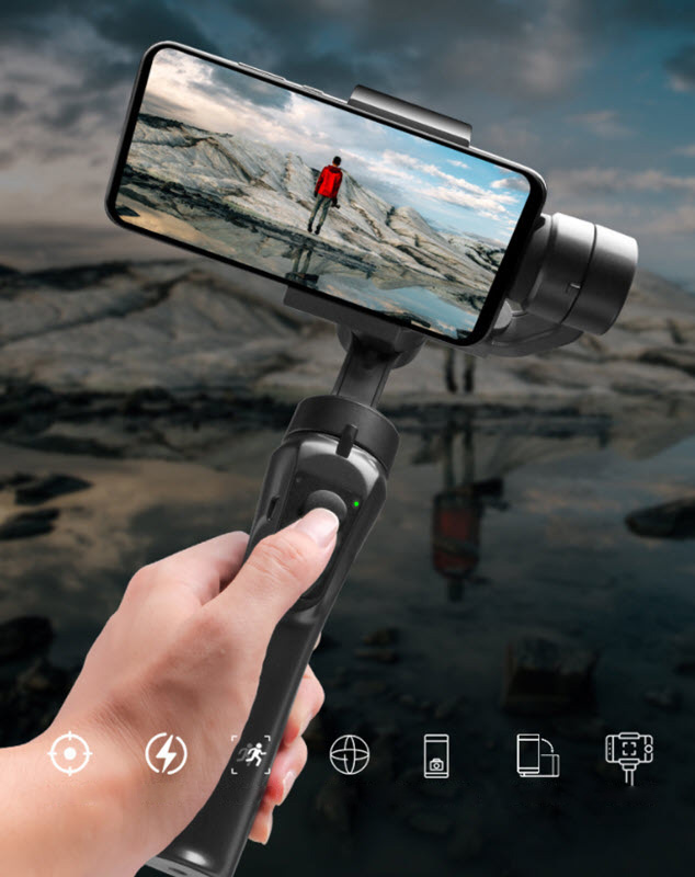 Gimbal tay cầm chống rung 3 trục auto focus OEM F6