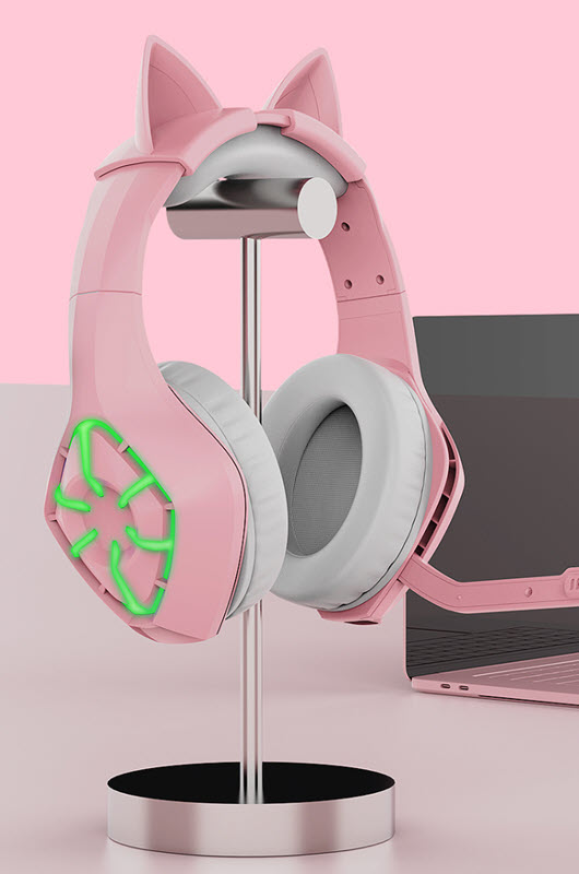 Tai nghe chơi game streamer tai mèo cho nữ Crown G102