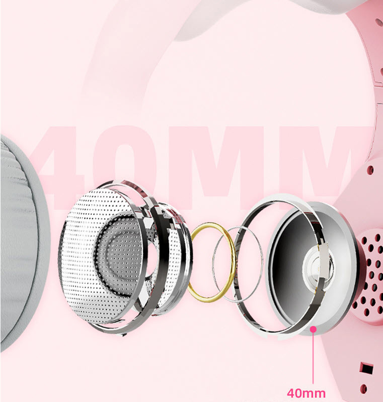 Tai nghe chơi game streamer tai mèo cho nữ Crown G102