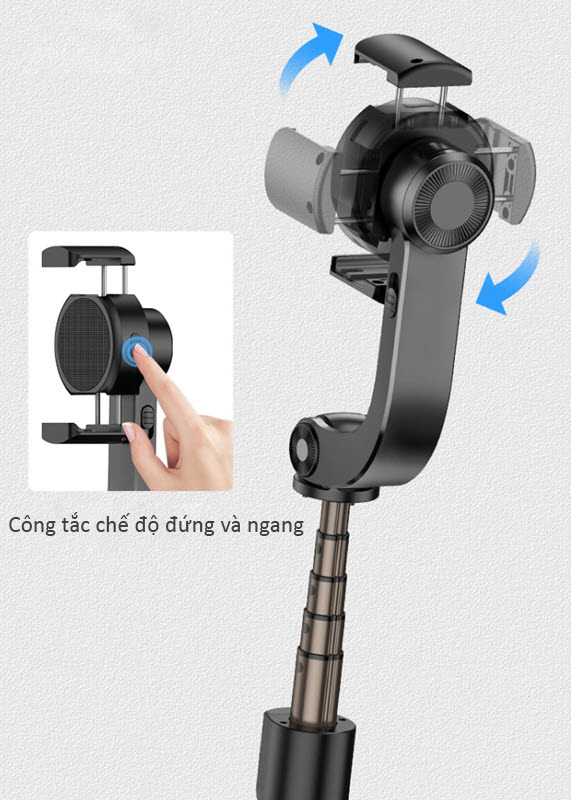 Gimbal tay cầm chống rung 1 trục kèm gậy selfie OEM RP006