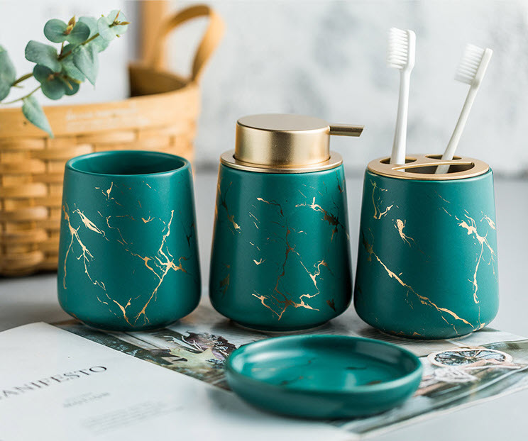 Bộ đồ dùng nhà tắm sứ Ceramic Zixin ZANE03