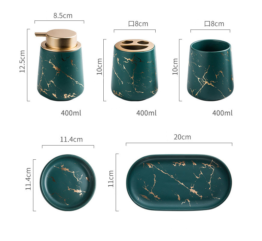 Bộ đồ dùng nhà tắm sứ Ceramic Zixin ZANE03
