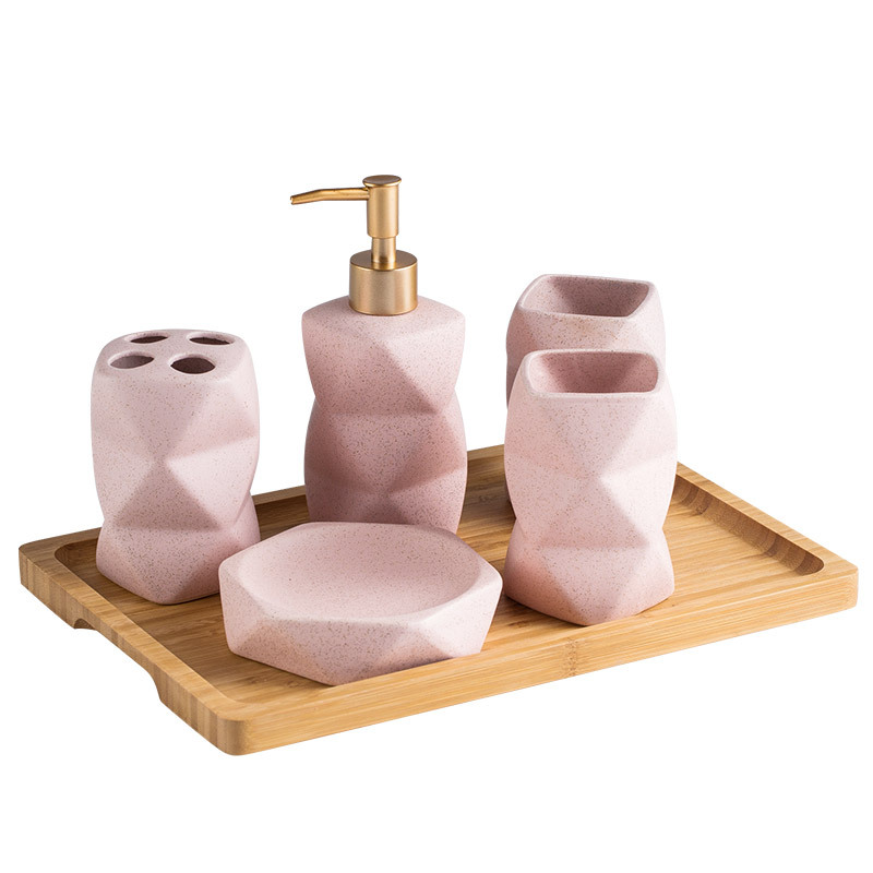 Bộ đồ dùng nhà tắm 6 món sứ Ceramic 380ml Zixin ZANE06