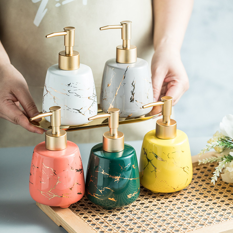 Bình đựng xà bông rửa tay sữa tắm gốm sứ 300ml ZIXIN ZANE10