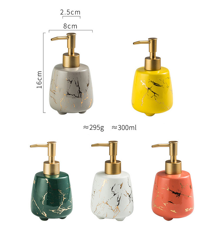 Bình đựng xà bông rửa tay sữa tắm gốm sứ 300ml ZIXIN ZANE10