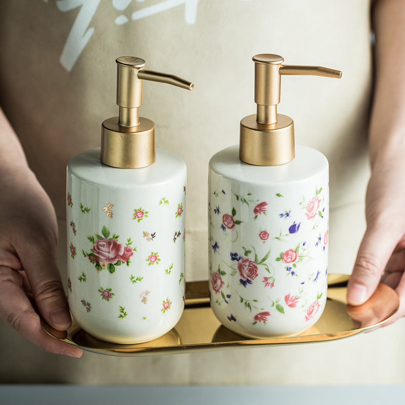 Bình đựng xà bông rửa tay sữa tắm gốm sứ 320ml ZIXIN ZANE12