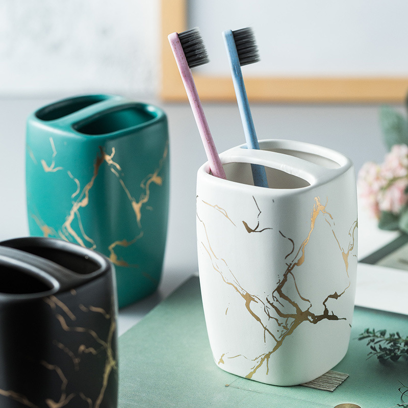 Bộ đồ dùng nhà tắm 6 món sứ Ceramic 350ml Zixin ZANE15