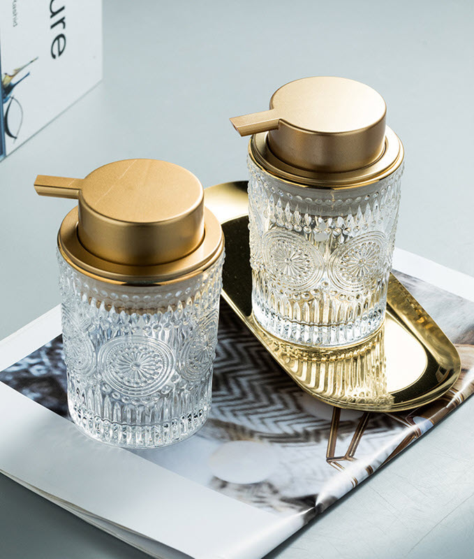 Bình đựng xà bông rửa tay sữa tắm dầu gội thủy tinh 200ml ZIXIN ZANE16