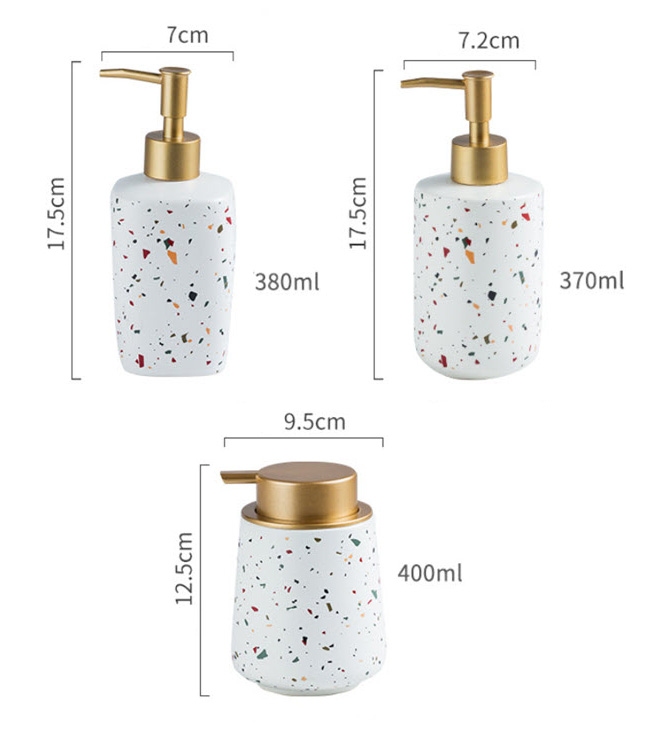 Bình đựng xà bông rửa tay sữa tắm dầu gội gốm sứ 400ml ZIXIN ZANE20