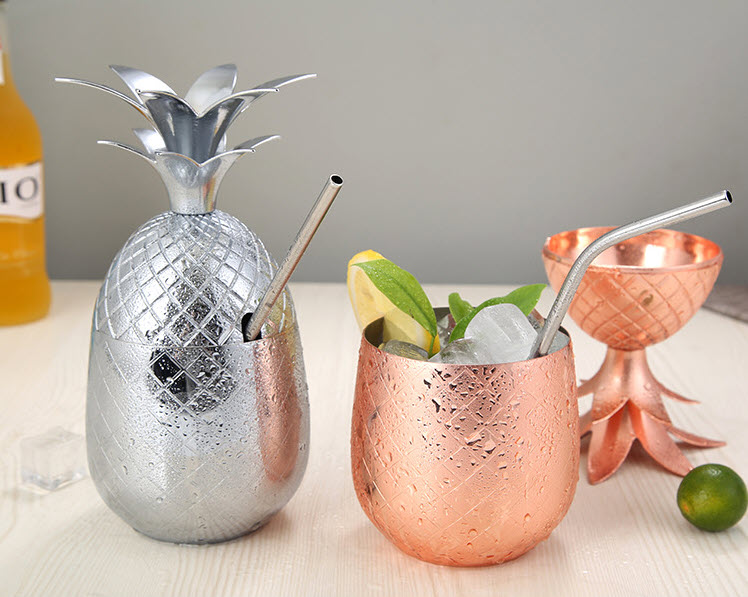 Ly Cocktail inox 304 trái dứa cho quán Bar khách sạn Barx G9057