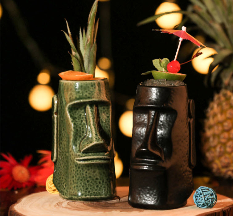 Ly Cocktail gốm sứ phong cách Hawaii Thổ Dân Barx G10210