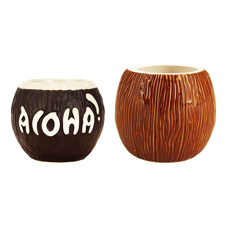 Ly Cocktail gốm sứ hình trái dừa Barx BX003