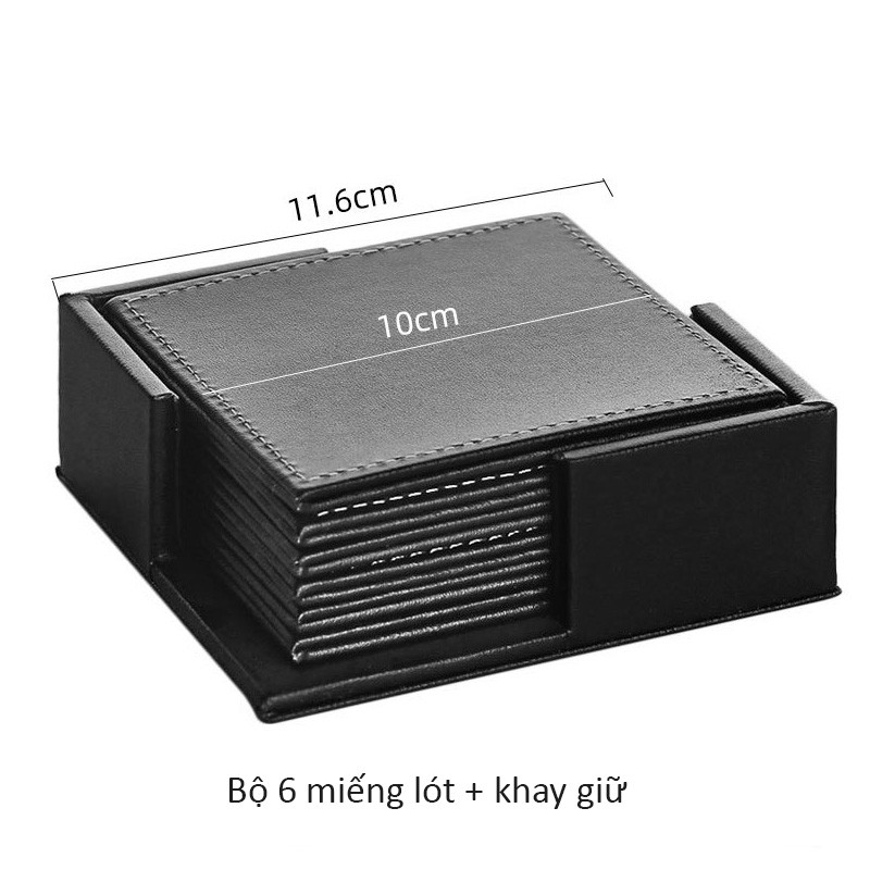 Đế lót ly da PU hàng thủ công Barx BX035