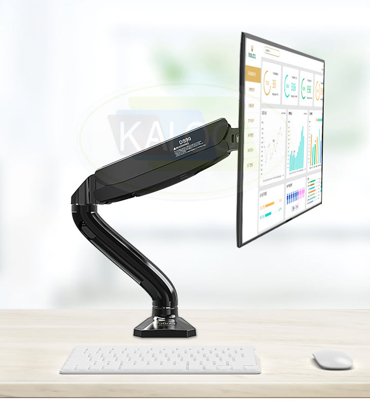 Giá treo màn hình máy tính kẹp bàn 2 trục Kaloc DS90