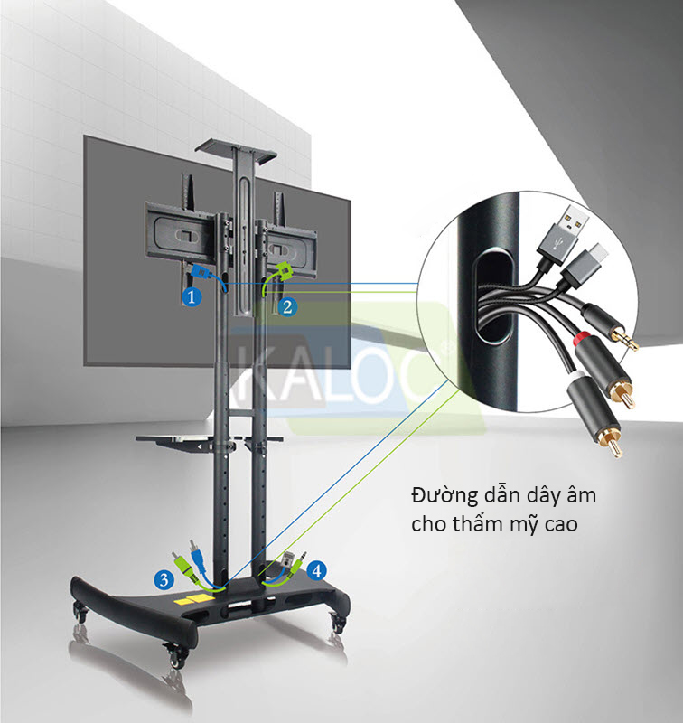 Giá treo Tivi di động chân đứng sàn 32-65inch Kaloc KLC150