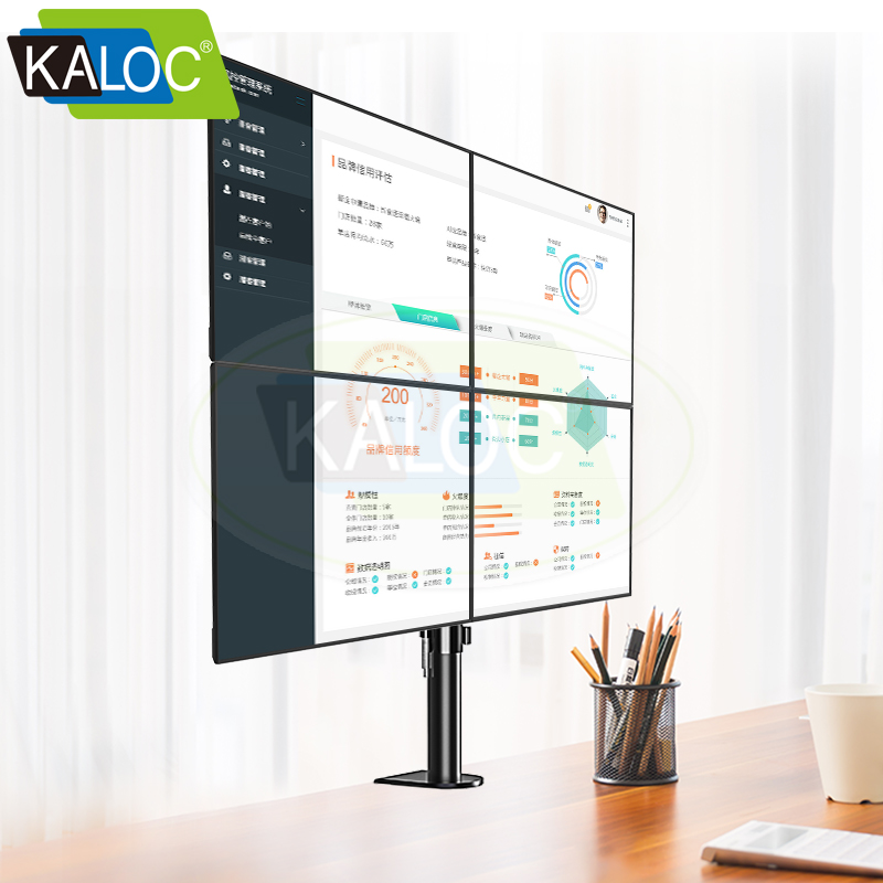 Giá treo 4 màn hình máy tính kẹp bàn 20-27inch Kaloc DW240-J
