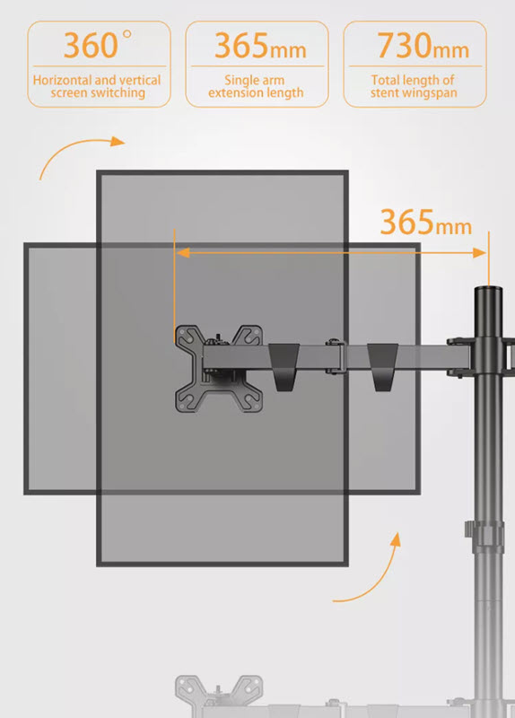Giá treo 4 màn hình máy tính kẹp bàn 20-27inch Kaloc DW240-J