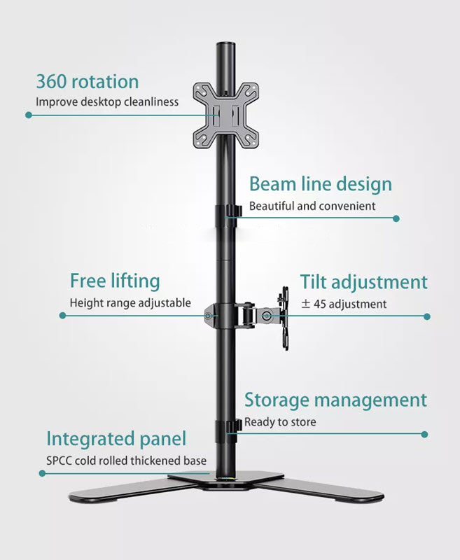 Giá treo 2 màn hình máy tính để bàn 20-27inch Kaloc DW120-T