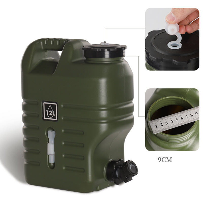 Bình đựng nước du lịch cắm trại có vòi tiện dụng 18L Contoose CTS04 nhựa HDPE