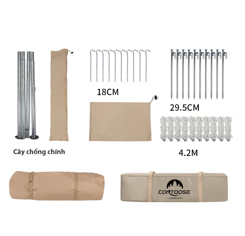 Lều cắm trại du lịch dã ngoại chống mưa Contoose CTS07 5/8 người
