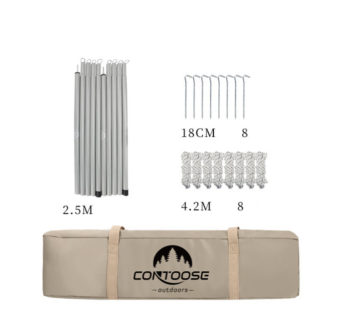 Lều cắm trại mái che dã ngoại 4m4 x 4m4 Contoose CTS17 chất liệu vải oxford chống thấm