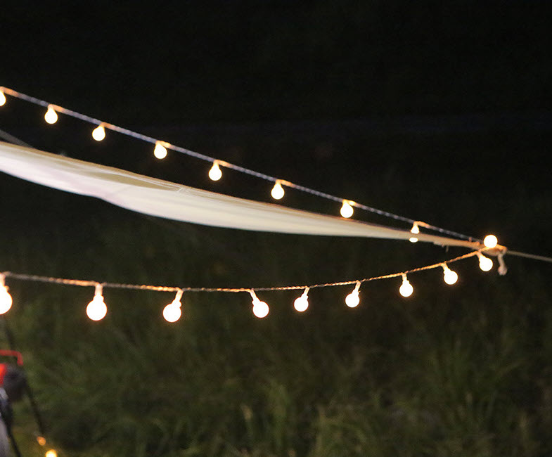 Đèn Led dây trang trí cho cắm trai dã ngoại Contoose CTS24 ánh sáng vàng dùng pin
