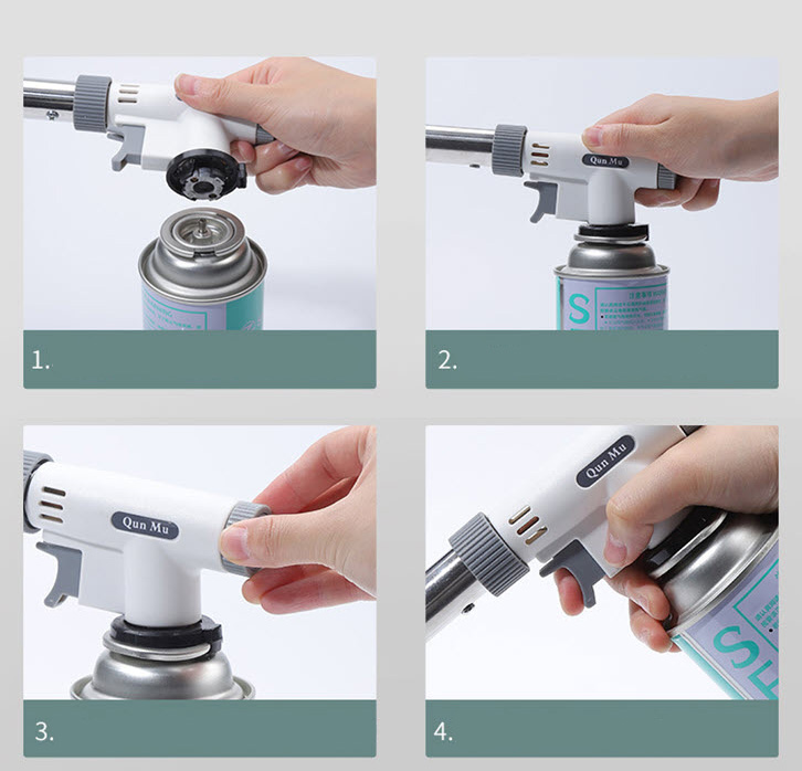 Đầu khò gas mini đánh lửa tự động Contoose CTS25 mồi lửa nhóm than