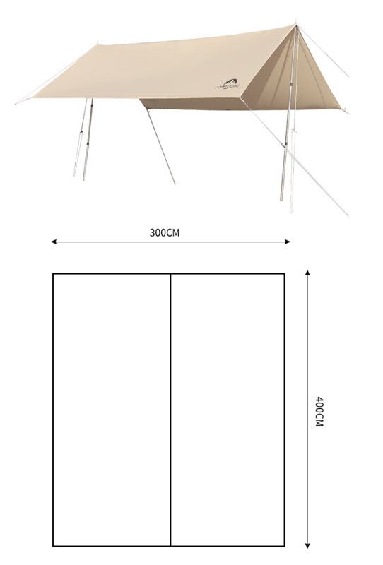 Lều cắm trại mái che dã ngoại ngoài trời 3x4m Contoose CTS28 vải Oxford chống thấm