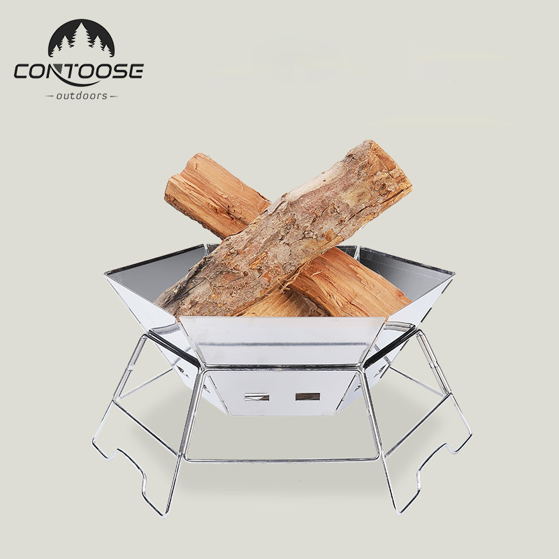 Lò nướng thịt cắm trại dã ngoại lò sưởi ấm ngoài trời Contoose CTS30 lắp ráp nhỏ gọn