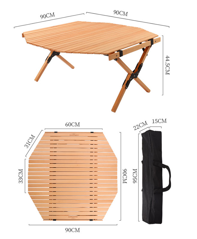 Bàn xếp lắp ráp nhỏ gọn cho cắm trại du lịch dã ngoại Contoose CTS35