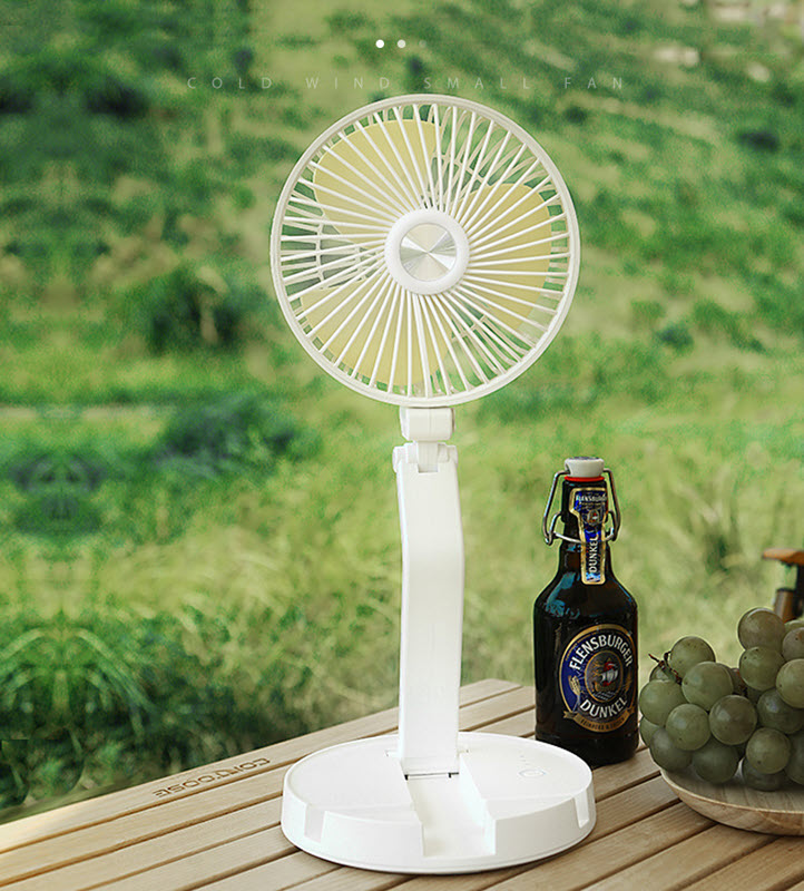 Quạt sạc mini để bàn có đèn ngủ cho cắm trại ngoài trời Contoose CTS36