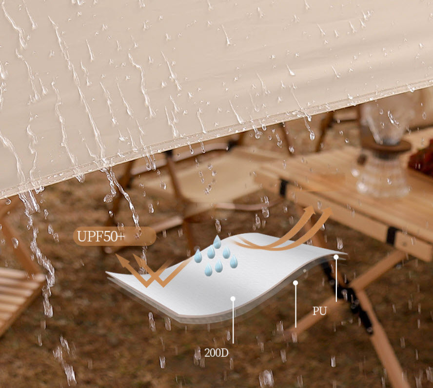 Lều cắm trại mái che ngoài trời 290x430cm Contoose CTS37 vải Oxford 200D