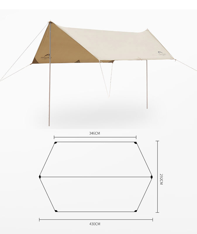 Lều cắm trại mái che ngoài trời 290x430cm Contoose CTS37 vải Oxford 200D