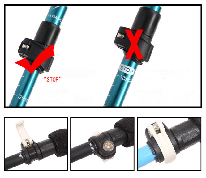 Gậy leo núi gậy đi bộ đường dài Contoose CTS44 hợp kim nhôm có thể gấp gọn