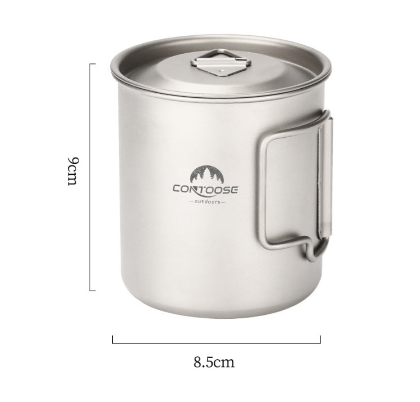 Ly đựng nước 420ml Titan tinh khiết Contoose CTS47 cho cắm trại dã ngoại