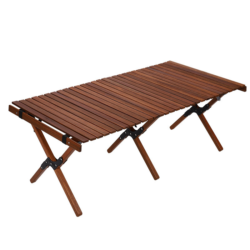 Bàn xếp di động 120x60 gỗ Óc Chó Contoose CTS49 cho cắm trại dã ngoại
