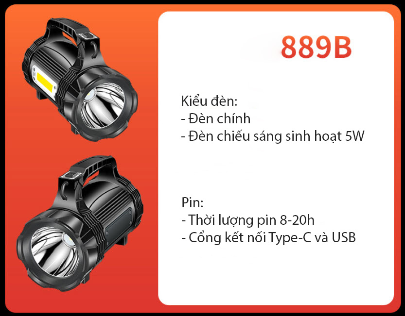 Đèn pin cầm tay siêu sáng đa năng Contoose CTS61