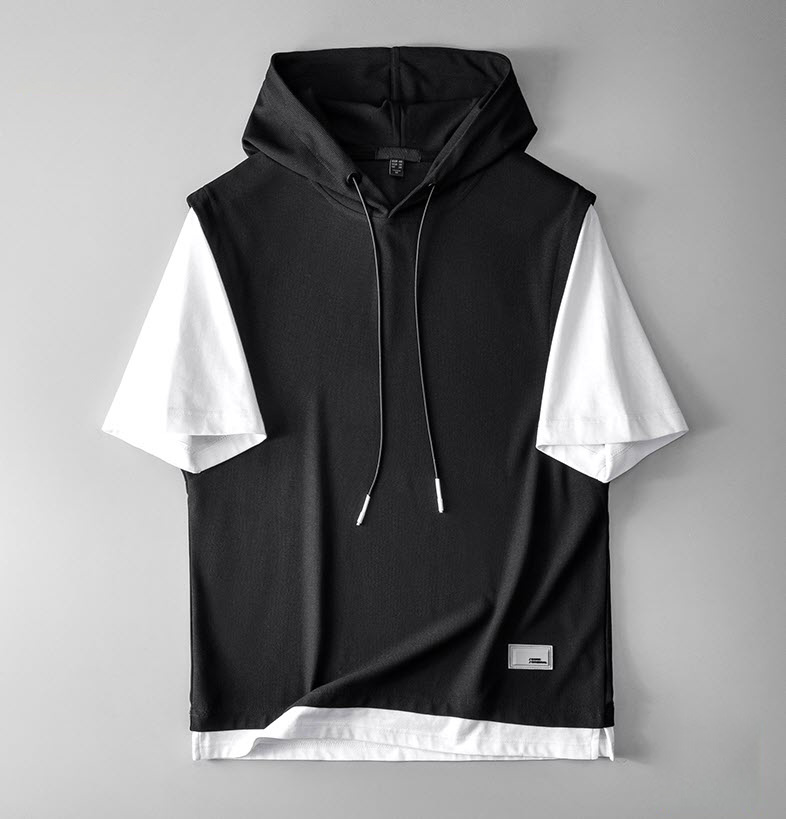 Áo len hoodie nam tương phản ManStar MS23263 vải co giãn thoáng khí