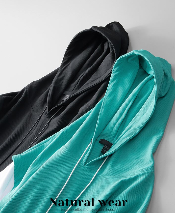 Áo len hoodie nam tương phản ManStar MS23263 vải co giãn thoáng khí