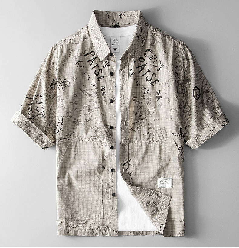 Áo sơ mi nam ManStar MS850772 tay ngắn 100% cotton thoáng khí