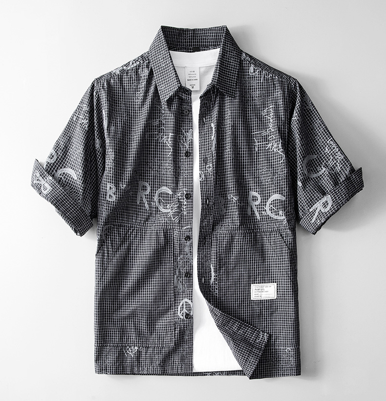 Áo sơ mi nam ManStar MS850772 tay ngắn 100% cotton thoáng khí