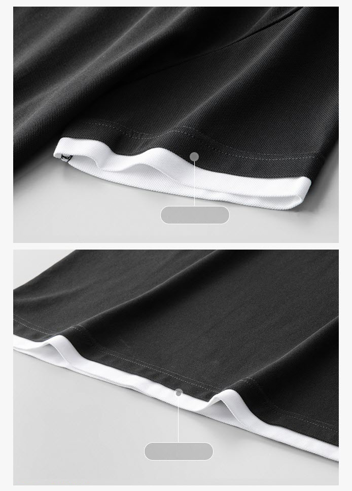 Áo polo nam ManStar BN061 tương phản đen trắng