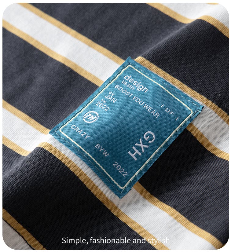 Áo thun nam sọc ngang ManStar WSK66521 thoáng khí 100% cotton