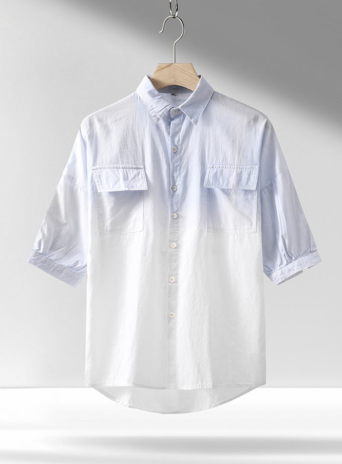 Áo sơ mi nam họa tiết tay lỡ ManStar YD08 thoáng khí 100% cotton