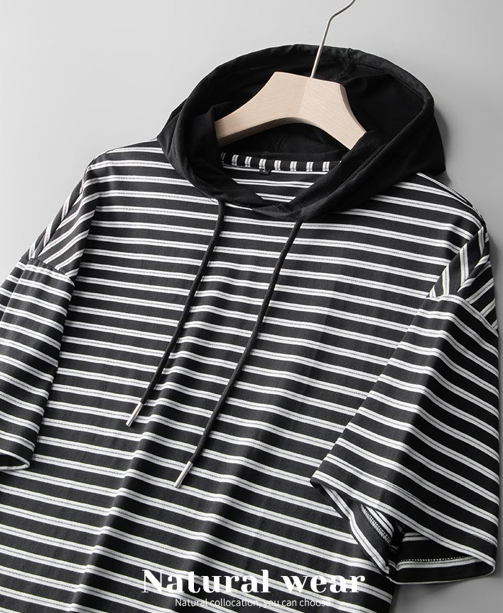 Áo hoodie nam kẻ sọc ManStar MS68102 co giãn tốt summer style