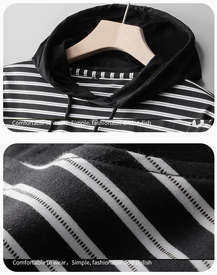 Áo hoodie nam kẻ sọc ManStar MS68102 co giãn tốt summer style