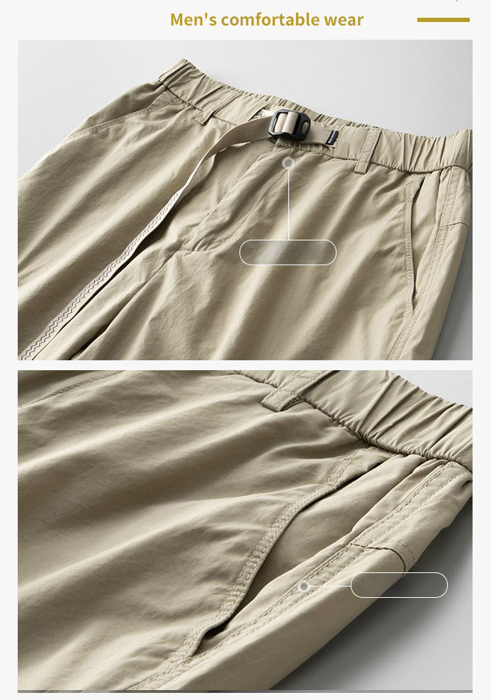 Quần short nam lưng thun túi hộp ManStar MS198 100% cotton