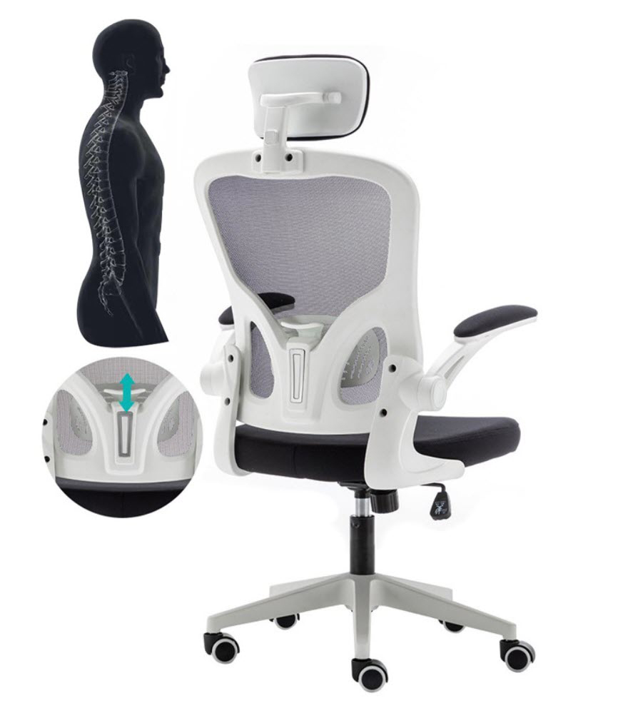 Ghế văn phòng chân xoay mặt lưới Pinrui PR7036 khung plastic