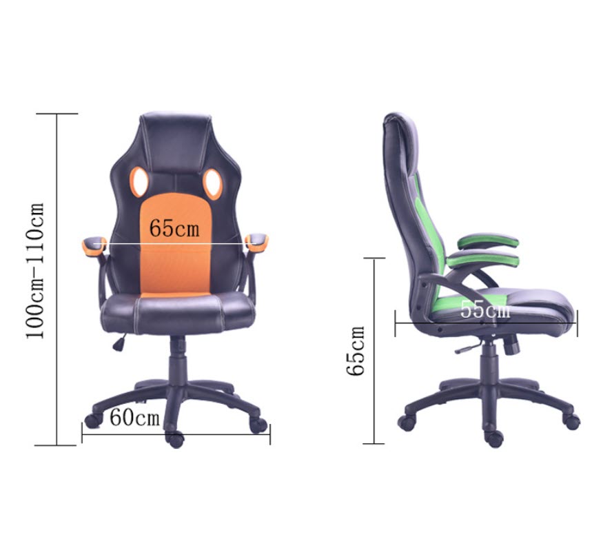 Ghế gaming chân xoay Pinrui PR5028 da PU khung thép