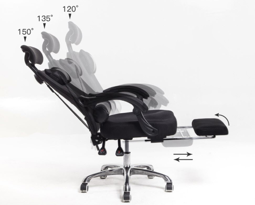 Ghế văn phòng ghế làm việc vải lưới Lectra JT925 ngả lưng 150 độ